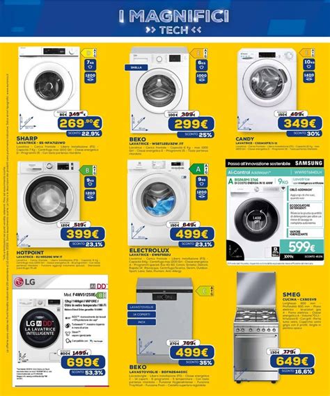 Euronics Lavatrice in offerta volantino e prezzi .